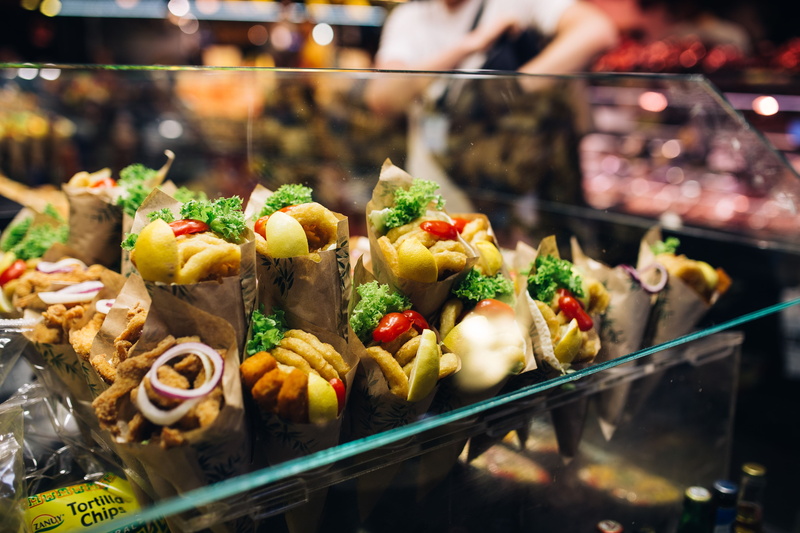 wellbeing, freshness, Barcelona Spain, retail, incidental people, for sale, market stall, buffet, collection, boqueria, store, abundance, fruits, vegetable