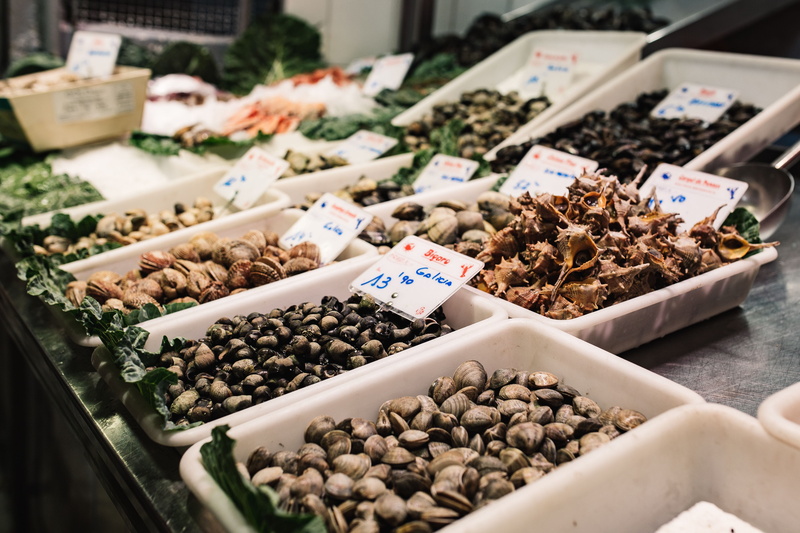 La Boqueria, variation, business, boqueria, fruits, choice, la, consumerism, retail, 4K, frame, small business, still life, large group of objects, wellbeing