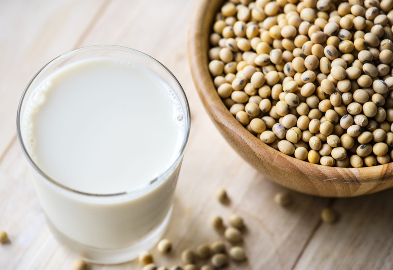 dairy, healthy eating, wellbeing, milk, beans, bowl, wood - material, household equipment, drink, vegetarian, soy, soy milk, wood grain, soybean, vegan