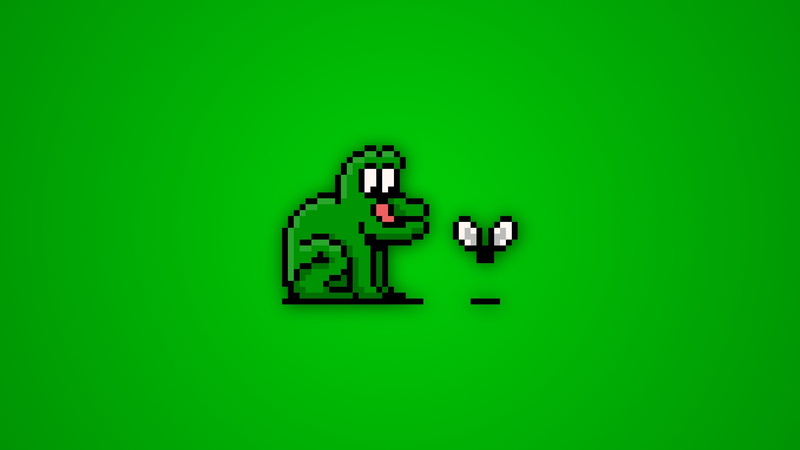 pixel art, time, fuel and power generation, indoors, black, connection, green color, wall, industry, digital composite, Fly, decor, white, 2K, frog, lighting equipment