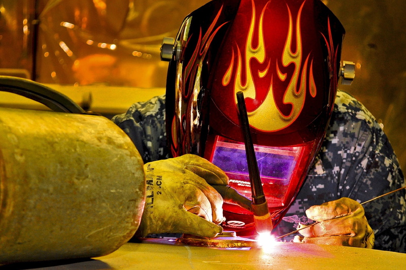 communication, celebration, job, men, 1080P, spooky, protection, human body part, using, welding, headwear, food, welder, indoors, build, labor, helmet