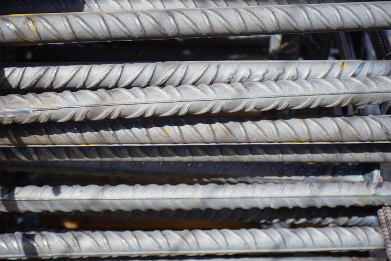 rod, day, building material, still life, reinforcing, structural steel matt, iron rods, equipment, Rods, manufacturing equipment, rebar, metal, 5K, in a row