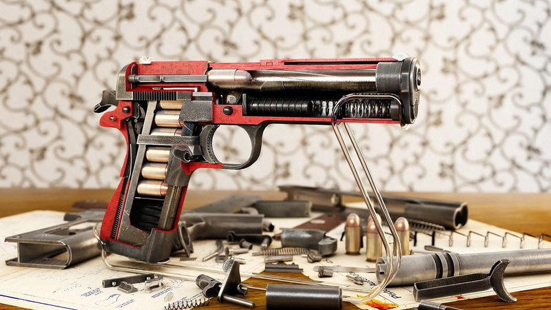 weapon, gun, M1911, 1080P, bullet, technology, World of Guns: Gun Disassembly, munition