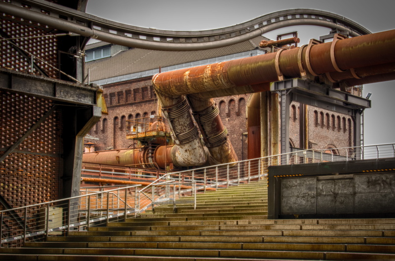 5K, stairs, connection, travel destinations, factory, construction, plant, steel, industry, industrial architecture, technology, historically, low angle view