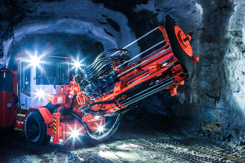 machinery, mining, 5K, excavation, Sandvik long hole drill