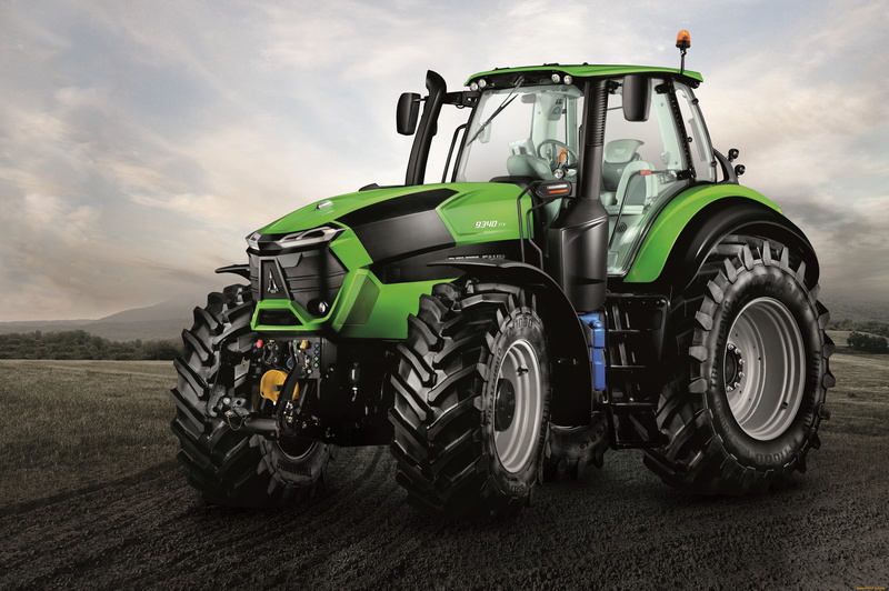 cabin, wheel, background, 4K, big wheels, the sky, Deutz-Fahr 9340, tractor, field, Deutz-Fahr, agricultural machinery