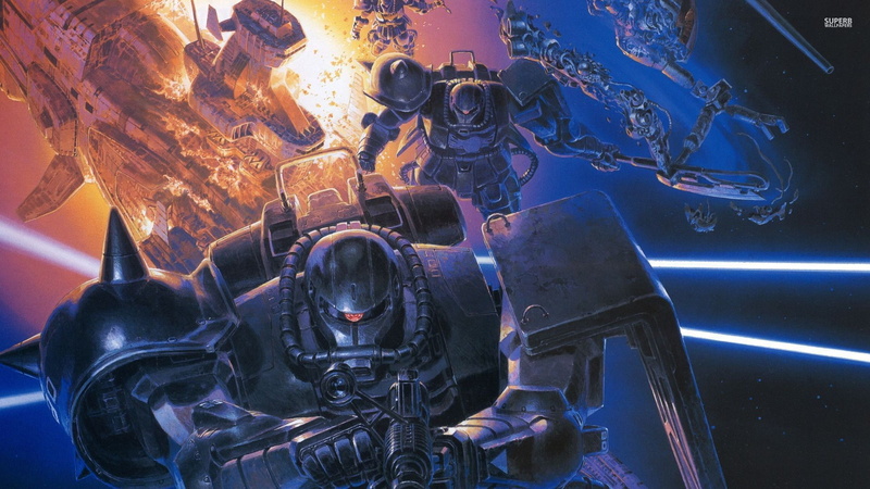 Zaku II, anime, 1080P, Gundam