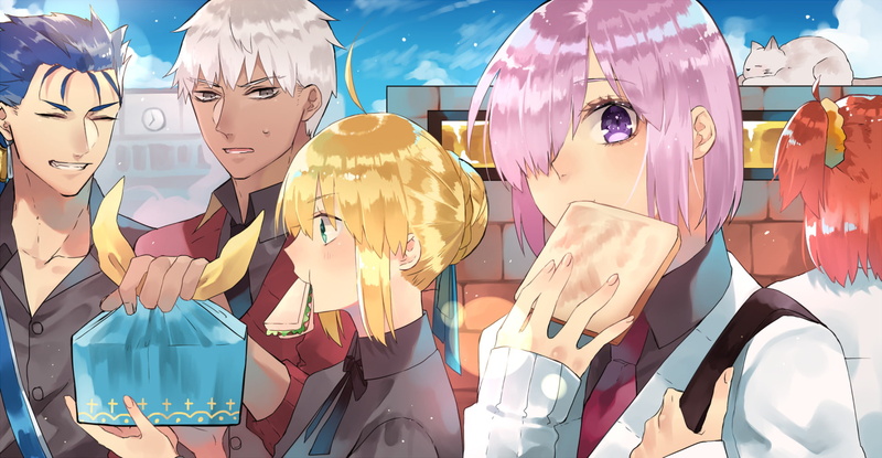 1080P, Saber (Fate Series), Fujimaru Ritsuka, Lancer (Fate/Stay Night), Fate Series, Fate/Grand Order, Mashu Kyrielight, Archer (Fate/Stay Night)
