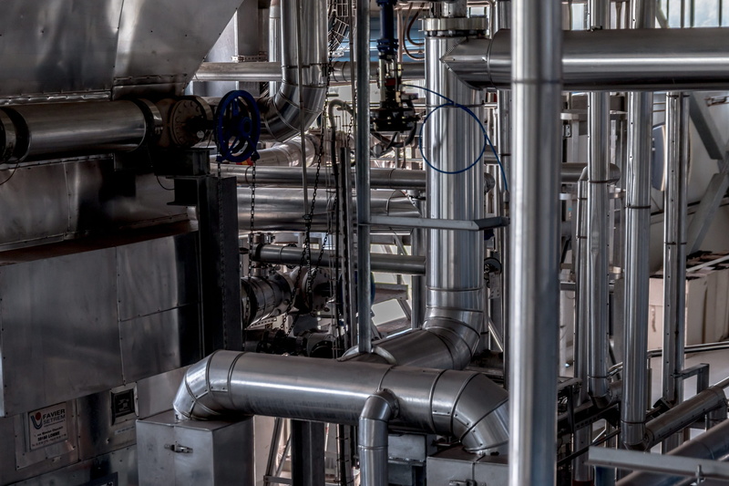 gray, machine, machinery, industrial equipment, connection, valve, bake, indoors, complexity, incinerators, refinery, machine valve, no people, manufacturing equipment