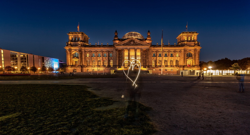 sky, night, 5K, illuminated, glass dome, urban Scene, lights, government, travel, dusk, outdoors, cityscape, merkel, capital, home, history, architecture