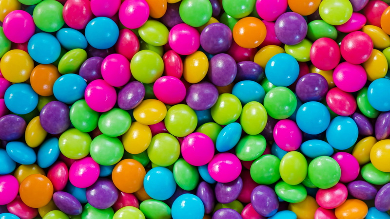 unhealthy eating, indoors, food and drink, sweet food, candy, colorful, backgrounds, temptation, directly above, no people, choice, still life, large group of objects