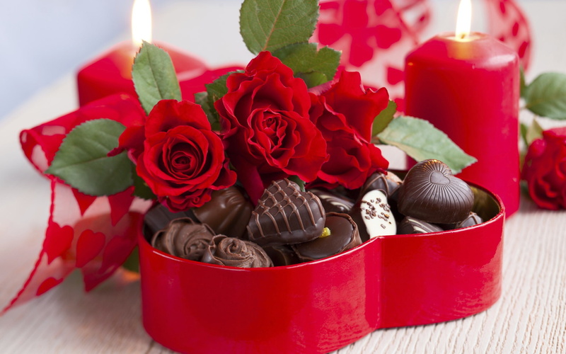 Rose, Flowers, 1080P, Candy, Chocolate, Bouquet