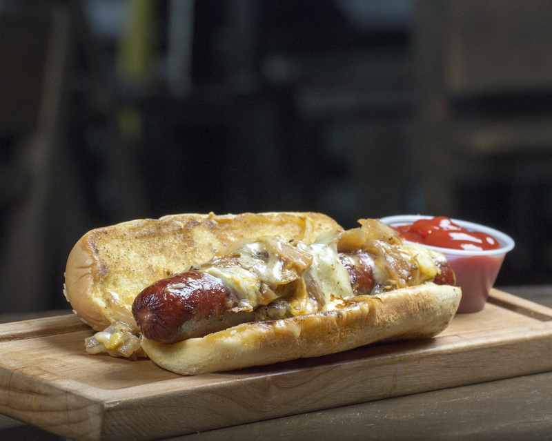 Hunger, bun, bread, ready-to-eat, bring food, table, gastronomy, breakfast, 1080P, focus on foreground, hotdog, mustard, condiment, snack, unhealthy eating