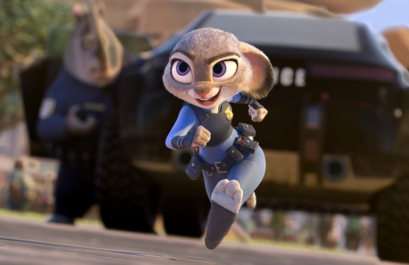 judy hopps, Zootopia, cartoon, Best Animation Movies of 2016, rabbit, 4K