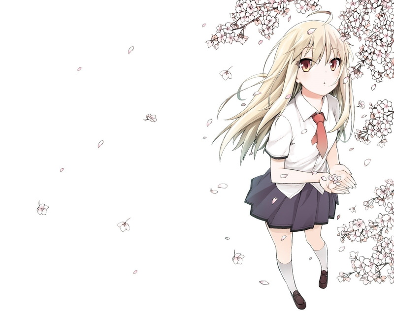 hair, girls, lifestyles, females, contemplation, full length, Sakurasou no Pet na Kanojo, 720P, white background, one person, leisure activity, artwork