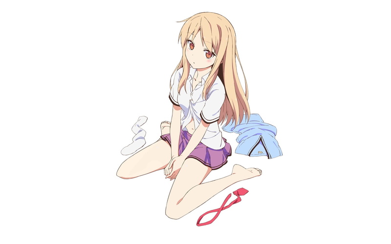 women, young adult, front view, full length, Sakurasou No Pet Na Kanojo, blond hair, cut out, white background, fashion, females, copy space, young women