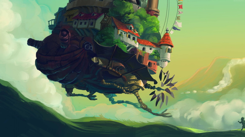 Turnip Head, anime, 5K, meadow, Howls Moving Castle
