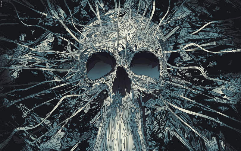 skull, head, anime, pics, drawing, 1080P, fantasy