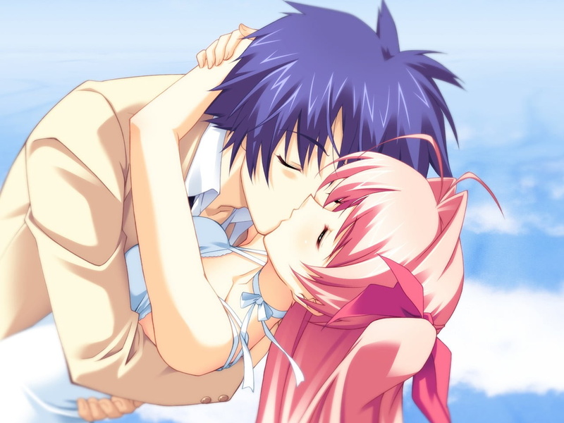 nature, Chaos;Head, representation, anime girls, hairstyle, sky, outdoors, close-up, one person, portrait, anime, Sakihata Rimi, women, Nishijou Takumi 