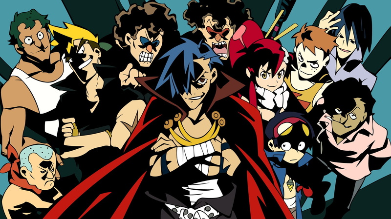 1080P, Simon, Littner Yoko, male likeness, representation, Tengen Toppa Gurren Lagann, illustration, Kamina, multi colored, leisure activity, human representation