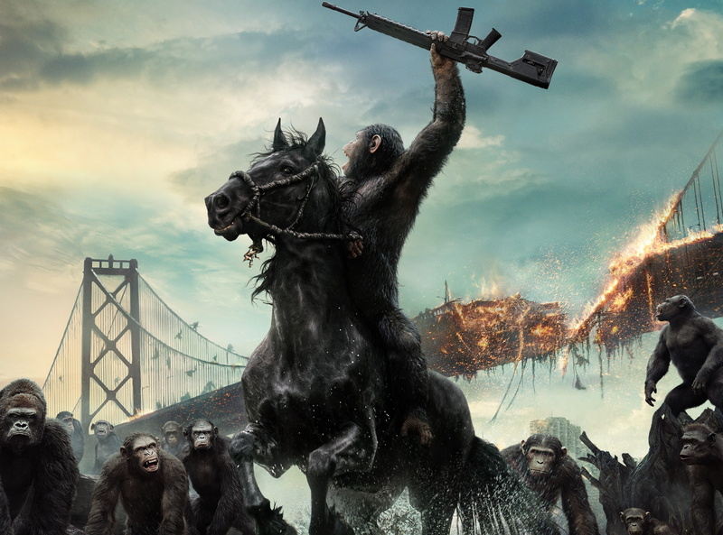 cloud - sky, sky, representation, planet, no people, Other Movies, dawn, animal wildlife, Film, statue, Dawn of the Planet of the Apes, winter, 2014, human representation
