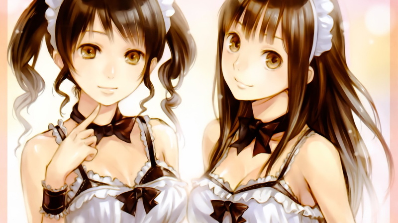 characters, 1080P, maids, 1920x1080, original characters, girls, anime, original, anime girls