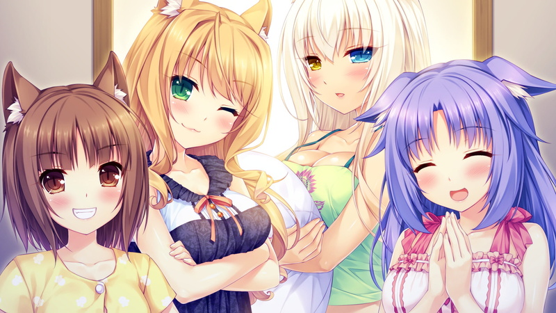 Coconut (Nekopara), Azuki (Nekopara), Anime, Maple (Nekopara), 1080P, Nekopara, Cinnamon (Nekopara)
