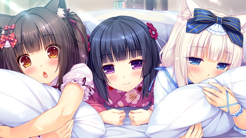 retail display, female likeness, close-up, art and craft, retail, human representation, in bed, mannequin, no people, anime girls, creativity, animal ears