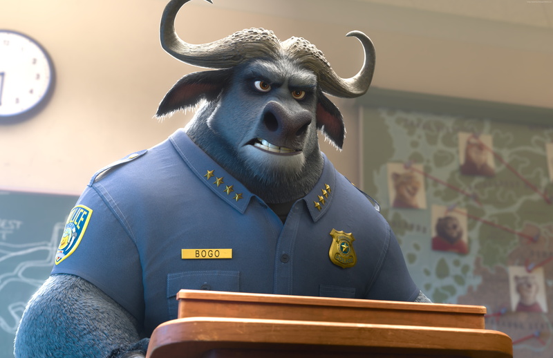 Zootopia, buffalo bogo, Best Animation Movies of 2016, cartoon, 4K