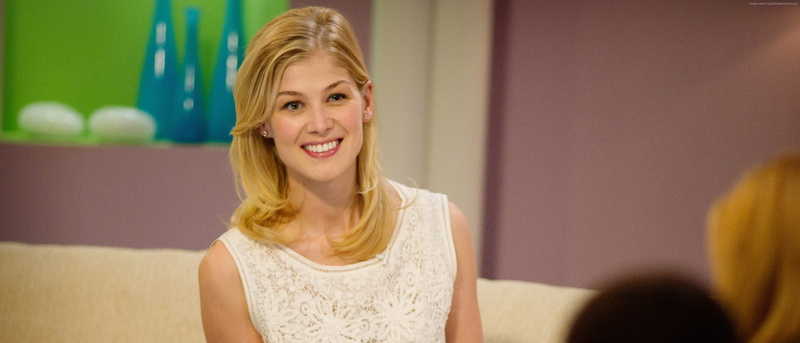 beautiful woman, Rosamund Pike, toothy smile, blonde, women, beauty, teeth, cheerful, 2K, people, hairstyle, emotion, actress, hair, Most Popular Celebs