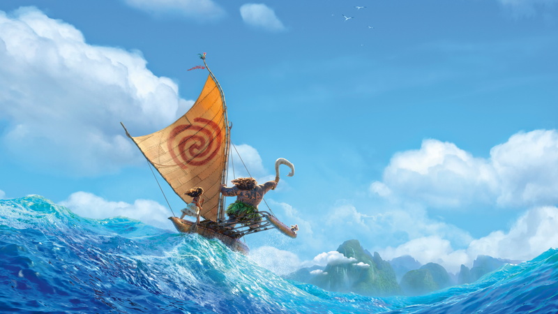 one person, sky, vacations, day, Movies, holiday, sport, adventure, trip, motion, ocean, water, nature, pua, moana, blue, waves, animation, sea, outdoors