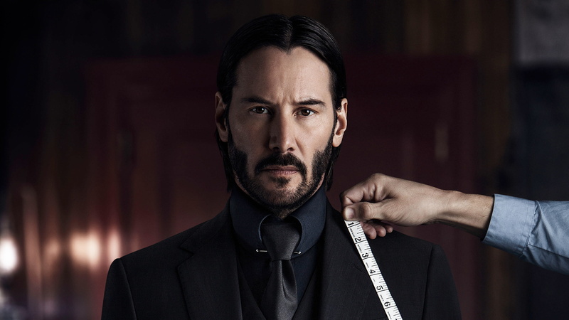 brown hair, hand, Keanu Reeves, reeves, business, men, John Wick: Chapter Two, fitting, portrait, focus on foreground, tie, 4K, serious, males, indoors