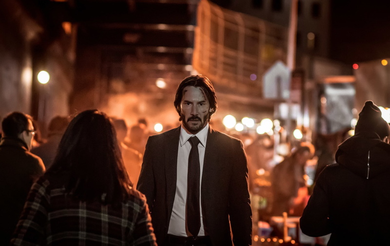 John Wick Chapter Two, night, film, suit, assassin, man, tie, 1080P, cinema, scar, John Wick Chapter 2, John Wick 2, John Wick, city, Keanu Reeves, movie
