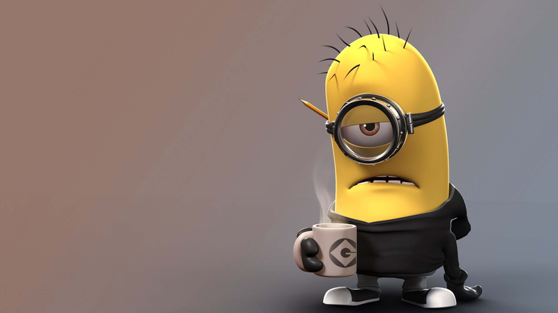 minions, 2017 movies, representation, fun, indoors, studio shot, copy space, cartoons, futuristic, gray, helmet, gray background, colored background, 4k