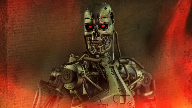 background, 1080P, figurine, T-800, Terminator, robot, toy