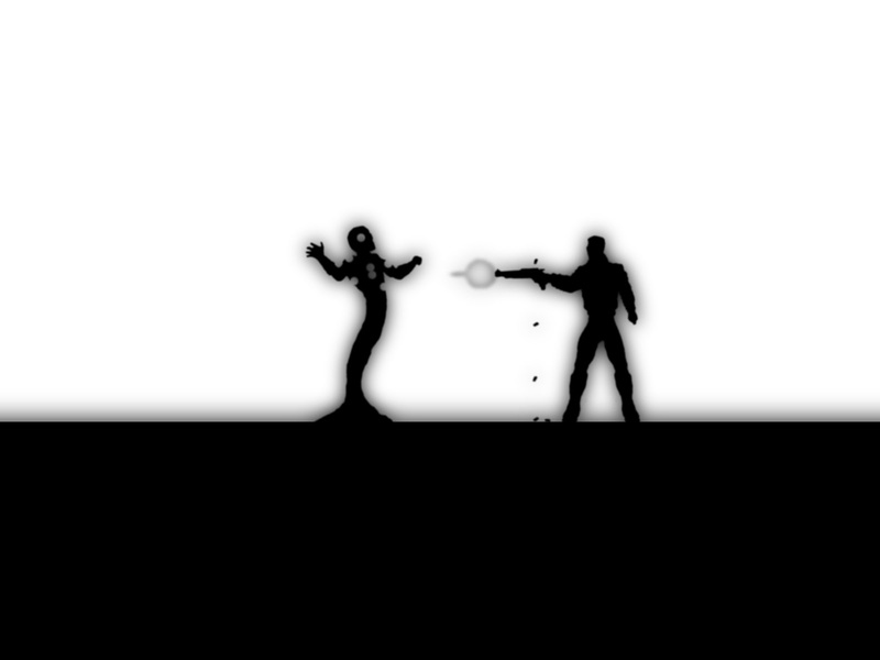 monochrome, Terminator T, 720P, 1600x1200 px, Silhouette, 800