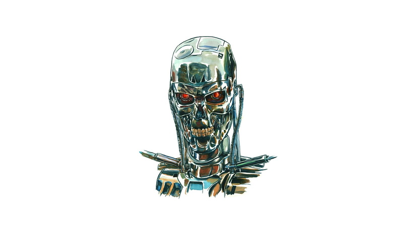 minimalism, Terminator, 1080P, artwork, movies, cyborg