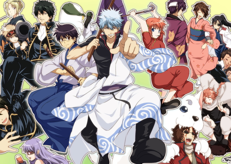 Gintama, 1080P, large group of people, high angle view, Kagura (Gintama), Shimura Tae, child, outdoors, real people, group of people, Sakata Gintoki, clothing