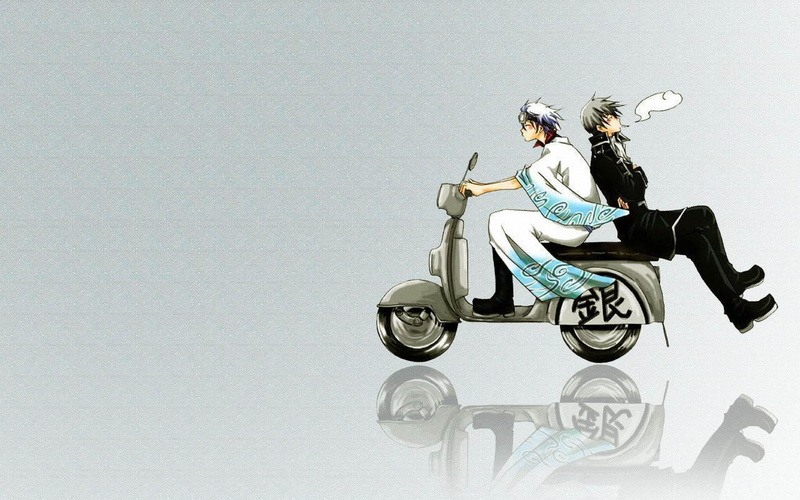 sougo, day, art and craft, male likeness, Gintama, manga, wall, digital composite, toy, anime boys, representation, okita, Hijikata Toushirou, still life