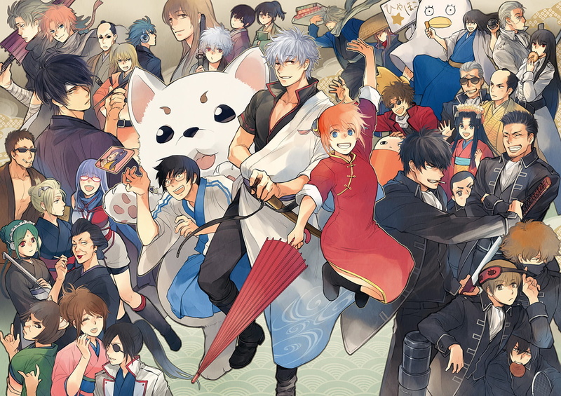 Tsukuyo, crowd, 720P, men, musical instrument, high angle view, women, artist, Sakata Gintoki, Sadaharu, Sasaki Isaburo, arts culture and entertainment