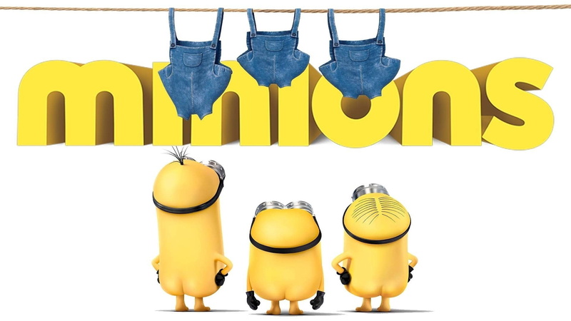 indoors, close-up, cut out, studio shot, jeans, sign, Minions, shoe, white background, side by side, casual clothing, 1080P, communication, yellow, Bob (Minions)