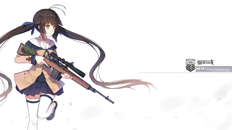 lifestyles, nature, real people, sniper rifle, Girls Frontline, young women, copy space, paper currency, art and craft, girls with guns, anime, indoors