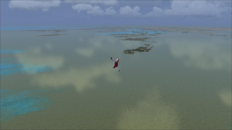 clouds, water, aircraft planes, oil, slick, brown, 1080P, fsx, cumulus