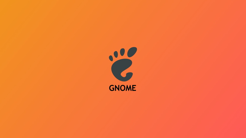 1080P, Linux, orange, logo, GNOME, abstract