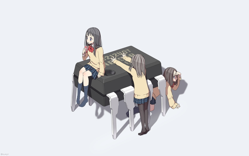 human representation, full length, still life, human body part, syego circuitry chips school uniform computer, holding, representation, high angle view