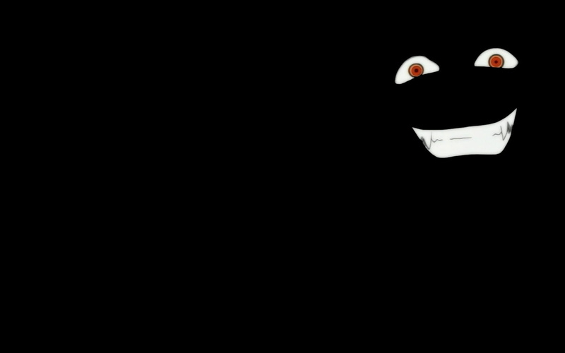 smiling, art and craft, still life, minimalism, paper, dark, animal representation, anime, white color, creativity, cut out, no people, black background