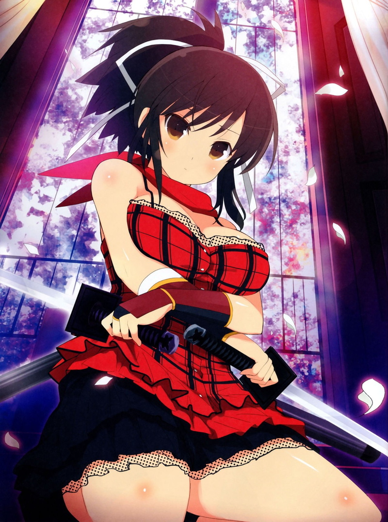 young women, event, young adult, string instrument, three quarter length, real people, Senran Kagura, anime girls, lighting equipment, hairstyle, illuminated