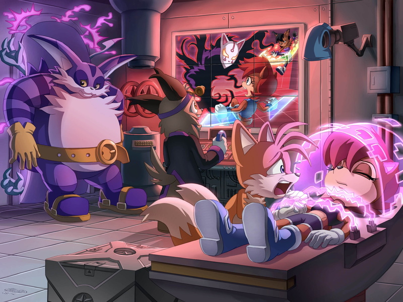female likeness, illuminated, Tails (character), purple, representation, architecture, Archie Comics, s, Sonic, male likeness, human representation, arts culture and entertainment