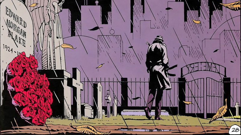 Graphic Novels, Watchmen, DC Comics, rose, Rorschach, Tombstones, 1080P, graveyards