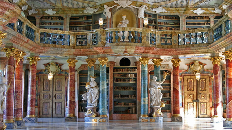 books, splendour, animals, gorgeous, magnificent, renaissance, library, royal, 1080P